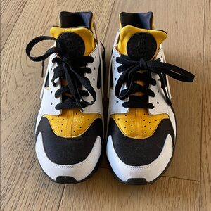Nike Black and Yellow huarache collab